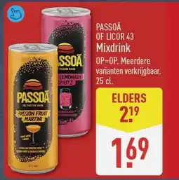 ALDI Passoã of licor 43 mixdrink aanbieding