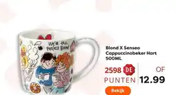 The Read Shop Blond X Senseo Cappuccinobeker Hart aanbieding