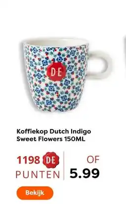 The Read Shop Koffiekop Dutch Indigo Sweet Flowers aanbieding