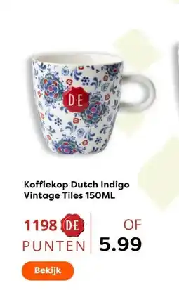 The Read Shop Koffiekop Dutch Indigo Vintage Tiles aanbieding