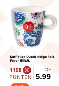 The Read Shop Koffiekop Dutch Indigo Folk Fever aanbieding