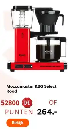 The Read Shop Moccamaster KBG Select Rood aanbieding