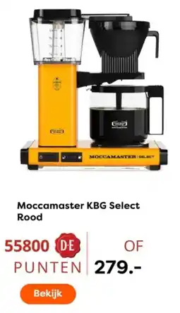 The Read Shop Moccamaster KBG Select Rood aanbieding