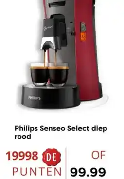 The Read Shop Philips Senseo Select diep rood aanbieding