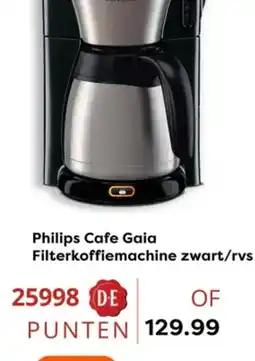 The Read Shop Philips Cafe Gaia Filterkoffiemachine zwart/rvs aanbieding