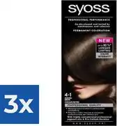 Bol.com Syoss - Haarverf - 4_1 - Middenbruin - 115ml x 3 aanbieding