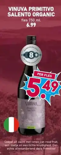 Boon`s Markt VINUVA PRIMITIVO SALENTO ORGANIC aanbieding