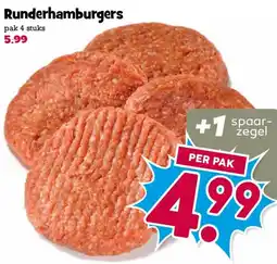 Boon`s Markt Runderhamburgers aanbieding