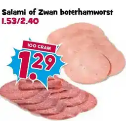 Boon`s Markt Salami of Zwan boterhamworst aanbieding