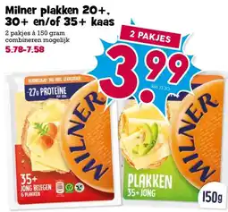 Boon`s Markt Milner plakken 20+, 30+ en/of 35+ kaas aanbieding