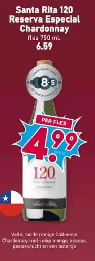 Boon`s Markt Santa Rita 120 Reserva Especial Chardonnay aanbieding