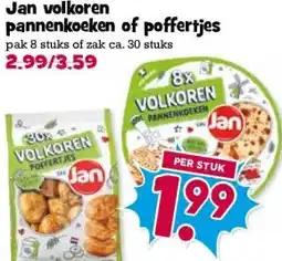 Boon`s Markt Jan volkoren pannenkoeken of poffertjes aanbieding