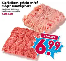 Boon`s Markt Kip/kalkoen gehakt en/of mager rundergehakt aanbieding