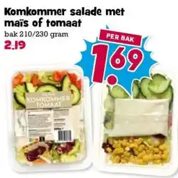Boon`s Markt Komkommer salade met maïs of tomaat aanbieding