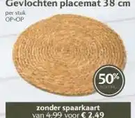 Boon`s Markt Gevlochten placemat 38 cm aanbieding
