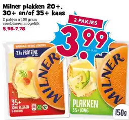 Boon`s Markt Milner plakken 20+, 30+ en/of 35+ kaas aanbieding