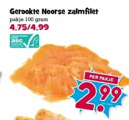 Boon`s Markt Gerookte Noorse zalmfilet aanbieding