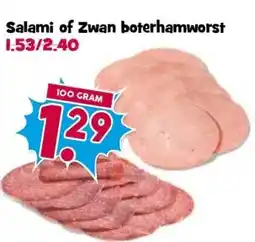 Boon`s Markt Salami of Zwan boterhamworst aanbieding