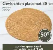 Boon`s Markt Gevlochten placemat 38 cm aanbieding