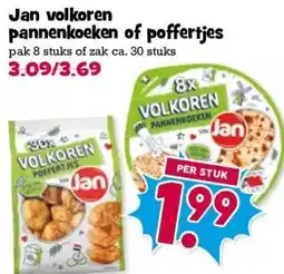 Boon`s Markt Jan volkoren pannenkoeken of poffertjes aanbieding