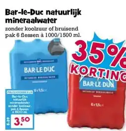 Boon`s Markt Bar-le-Duc natuurlijk mineraalwater aanbieding