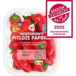 Albert Heijn AH Snoepgroente pitloze paprika rood aanbieding