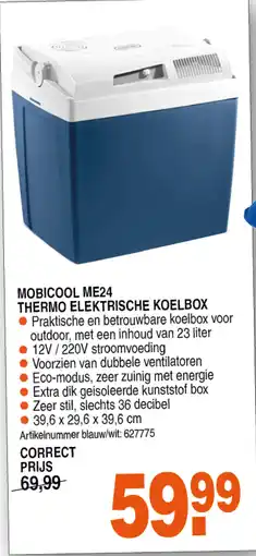 Correct MOBICOOL ME24 THERMO ELEKTRISCHE KOELBOX aanbieding