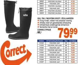 Correct GILL TALL YACHTING BOOT / ZEILLAARZEN aanbieding