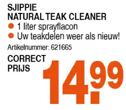 Correct SJIPPIE NATURAL TEAK CLEANER aanbieding