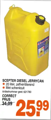 Correct SCEPTER DIESEL JERRYCAN aanbieding