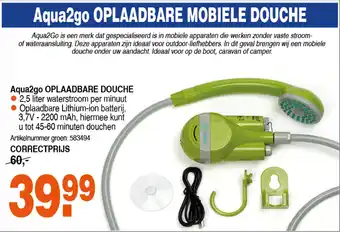 Aqua2go OPLAADBARE DOUCHE