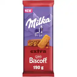 Albert Heijn Milka Chocoladereep extra lotus biscoff aanbieding