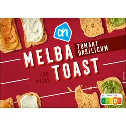 Albert Heijn AH Melbatoast tomaat basilicum aanbieding