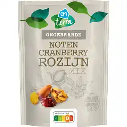 Albert Heijn AH Terra Ongebrande noten cranberry rozijn mix aanbieding