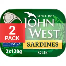 Albert Heijn John West Sardines olie 2-pack aanbieding