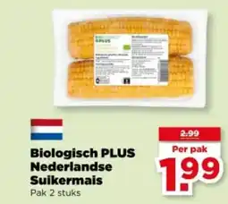 PLUS Biologisch plus nederlandse suikermais aanbieding