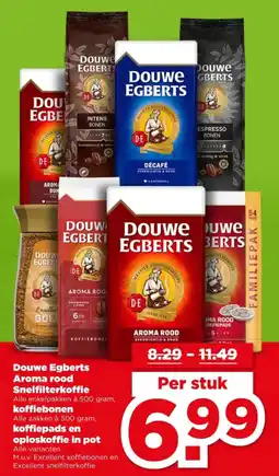 PLUS Douwe egberts aroma rood snelfilterkoffie aanbieding