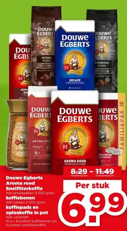 PLUS Douwe egberts aroma rood snelfilterkoffie aanbieding