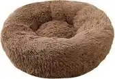 Bol.com Dailyibed hondenmand - donut - hondenkussen - hondenbed - S - 40x40x16 cm - Bruin aanbieding