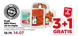 PLUS Plus bbq vlees, vis en vegan aanbieding