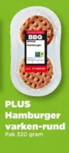 PLUS PLUS Hamburger varken rund aanbieding