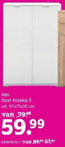 Leen Bakker bijv. Kast Alaska 2 101x71x35cm aanbieding