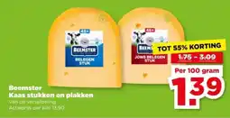 PLUS Beemster kaas stukken en plakken aanbieding