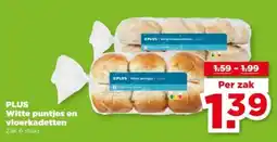 PLUS Plus witte puntjes en vloerkadetten aanbieding