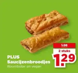 PLUS Plus saucijzenbroodjes aanbieding
