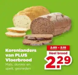 PLUS Korenlanders van plus vloerbrood aanbieding