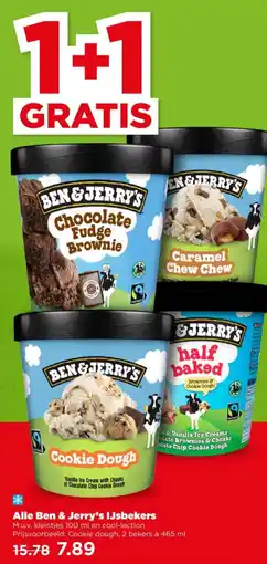 PLUS Alle Ben & Jerry's IJsbekers aanbieding