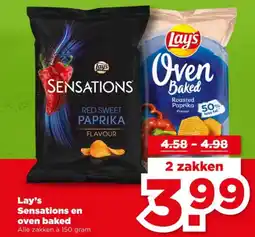 PLUS Lays sensations en oven baked aanbieding