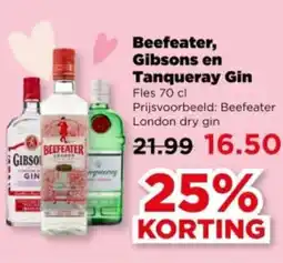 PLUS Beefeater, Gibsons en Tanqueray Gin aanbieding