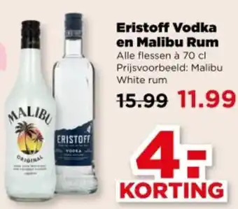 Eristoff vodka en malibu rum